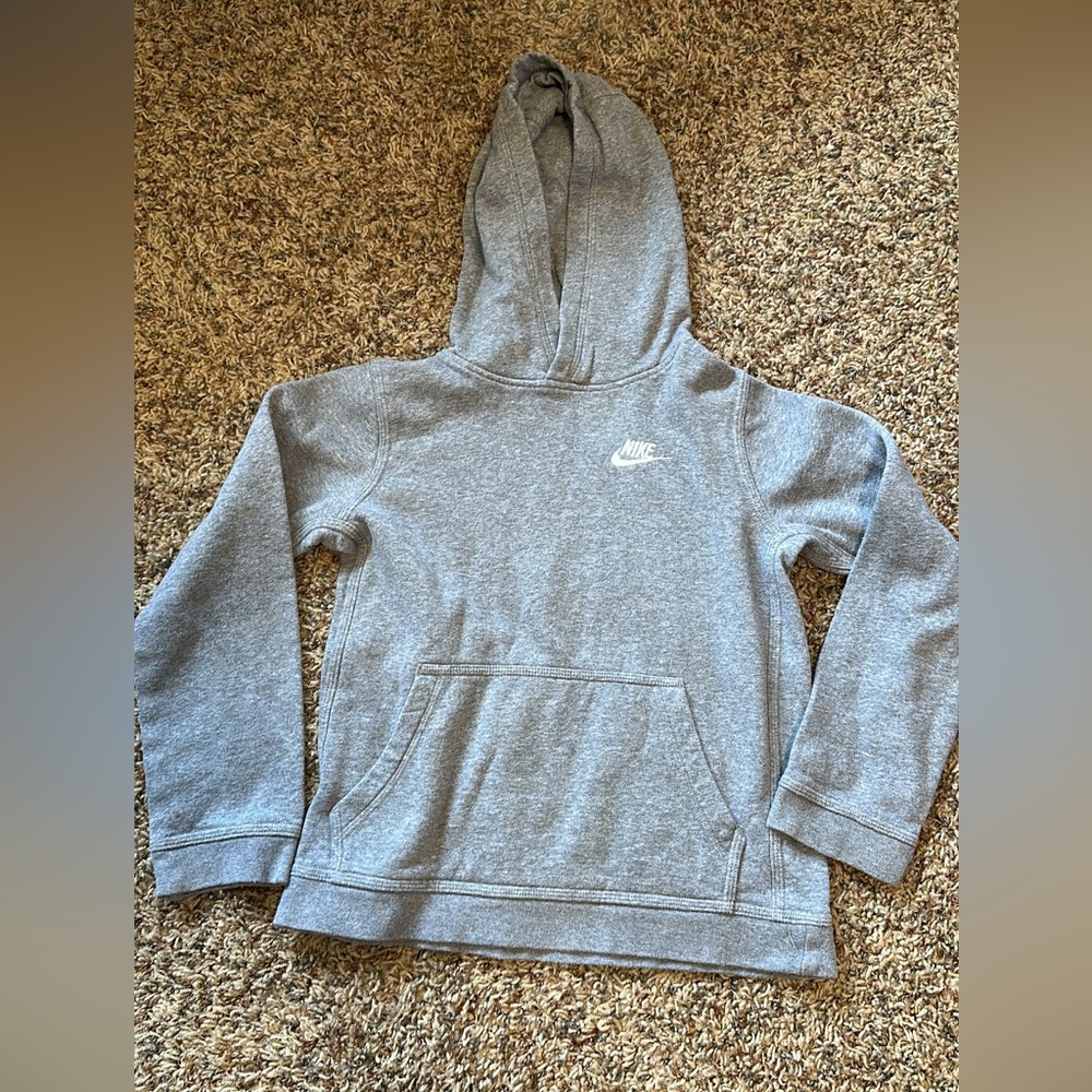 Nike Gray Athletic Hoodie with Swoosh